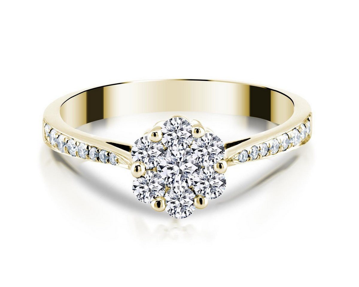 Adam & Eve Verlobungsring mit 23 Brillanten - 585/- Gelbgold oder Weißgold 0,35 ct. & 0,48 ct. (AE21" Diamantring), inklusive Echtheitszertifikat - Gravur möglich von Adam & Eve