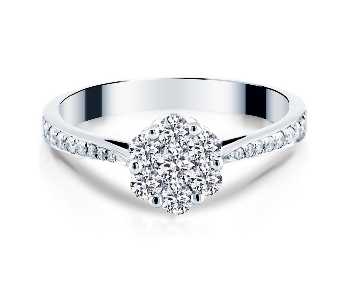 Adam & Eve Verlobungsring mit 23 Brillanten - 585/- Gelbgold oder Weißgold 0,35 ct. & 0,48 ct. (AE21" Diamantring), inklusive Echtheitszertifikat - Gravur möglich von Adam & Eve