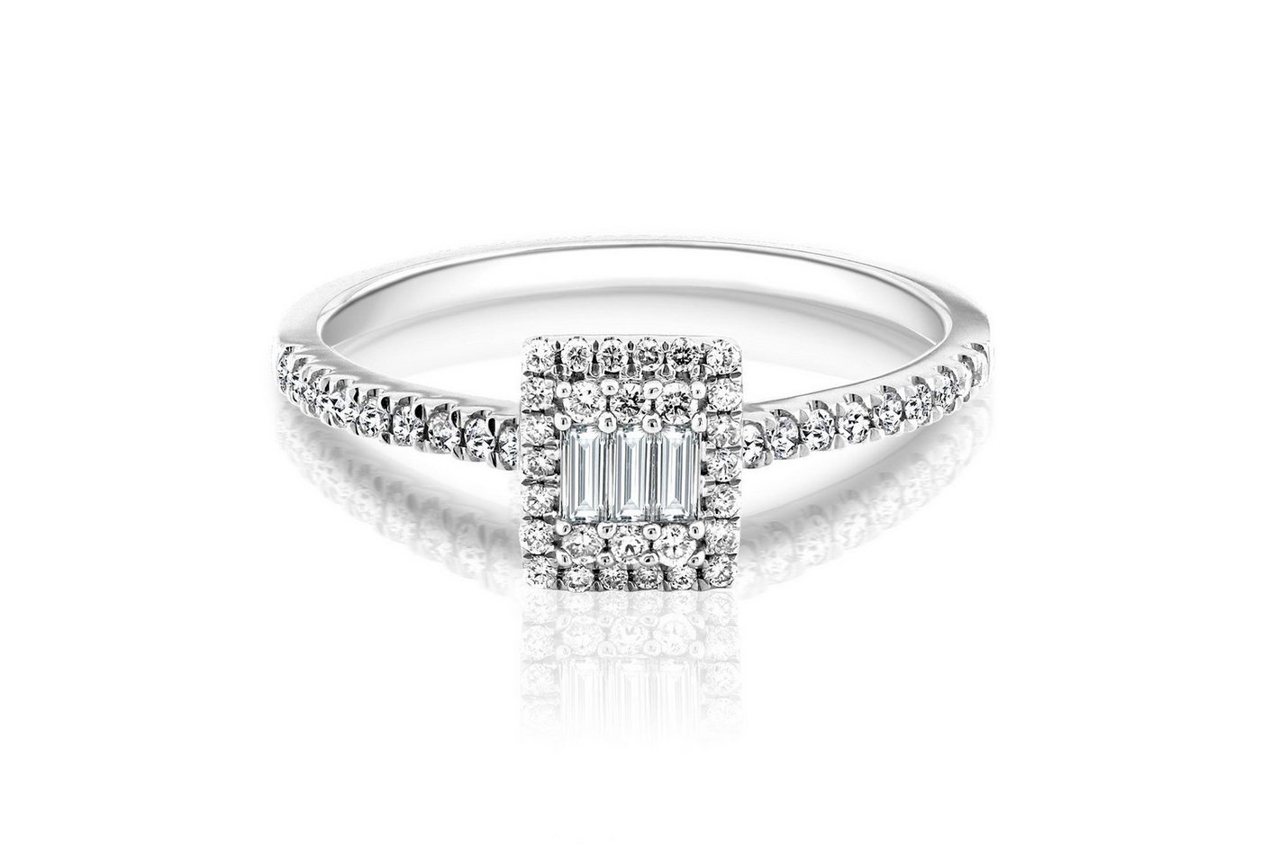 Adam & Eve Verlobungsring mit 49 echten Diamanten - Brillantring 585/- Gelbgold 0,34 ct. (AE34 Diamantring), inklusive Echtheitszertifikat - Gravur möglich von Adam & Eve