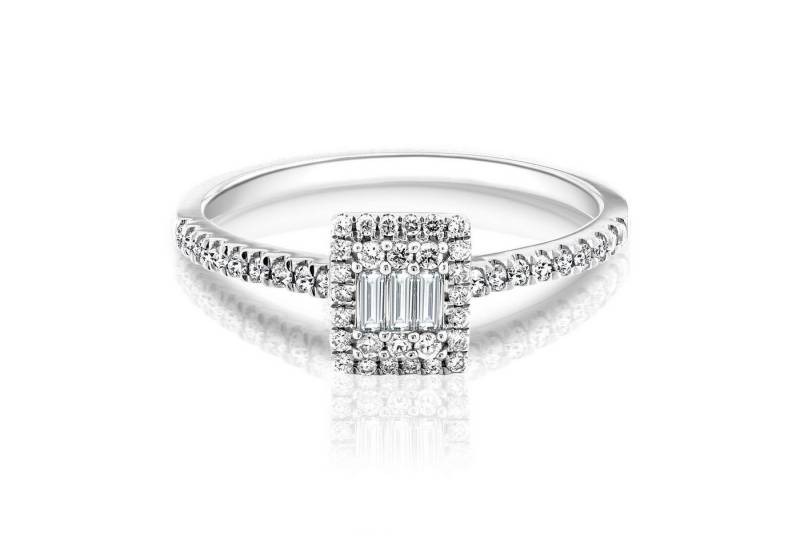 Adam & Eve Verlobungsring mit 49 echten Diamanten - Brillantring 585/- Gelbgold 0,34 ct. (AE34 Diamantring), inklusive Echtheitszertifikat - Gravur möglich von Adam & Eve