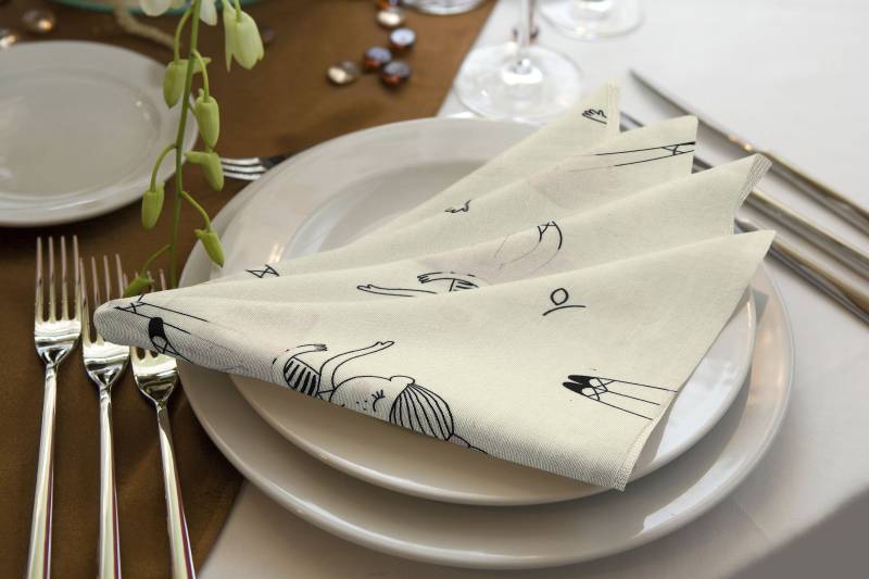 Adam Stoffserviette "Ballerina" GOTS organic,zertifiziert durch CERES 0242für Kinder von Adam