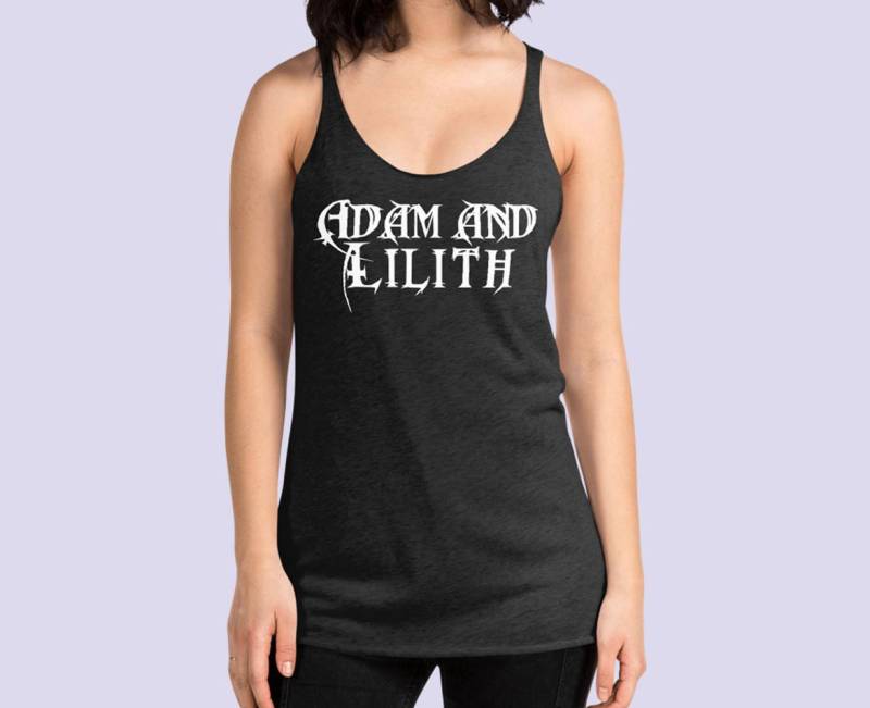 Adam & Lilith Shirt| Schwarzes Goth Top| Gothic Kleidung Damen| Kleidung| Emo Dunkelviolettes Tank Top von AdamAndLilith