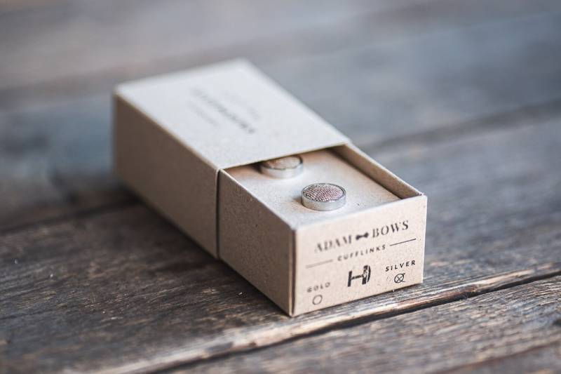 Braune Manschettenknöpfe Aus Leinen von AdamBowsHamburg