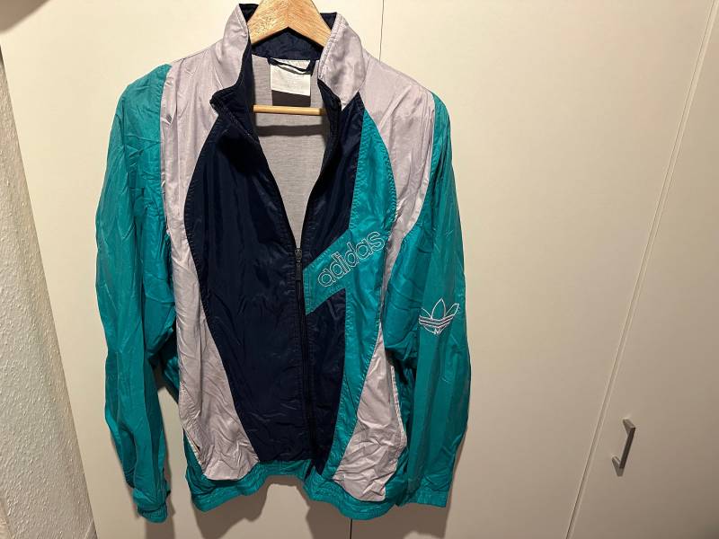 Adidas Windbreaker Jacke Size L Retro Vintage Track Jacket von Adamd23456