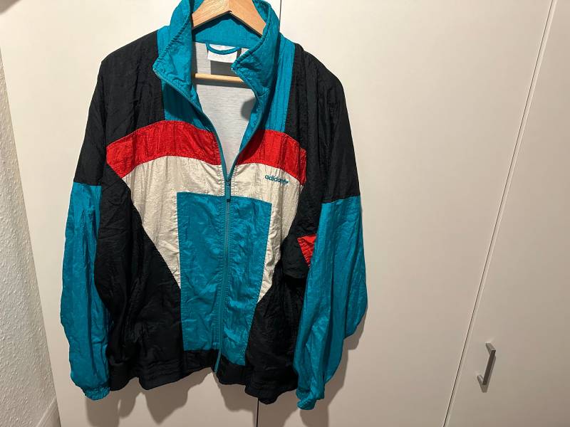 Adidas Windbreaker Jacke Size L Retro Vintage Track Jacket von Adamd23456