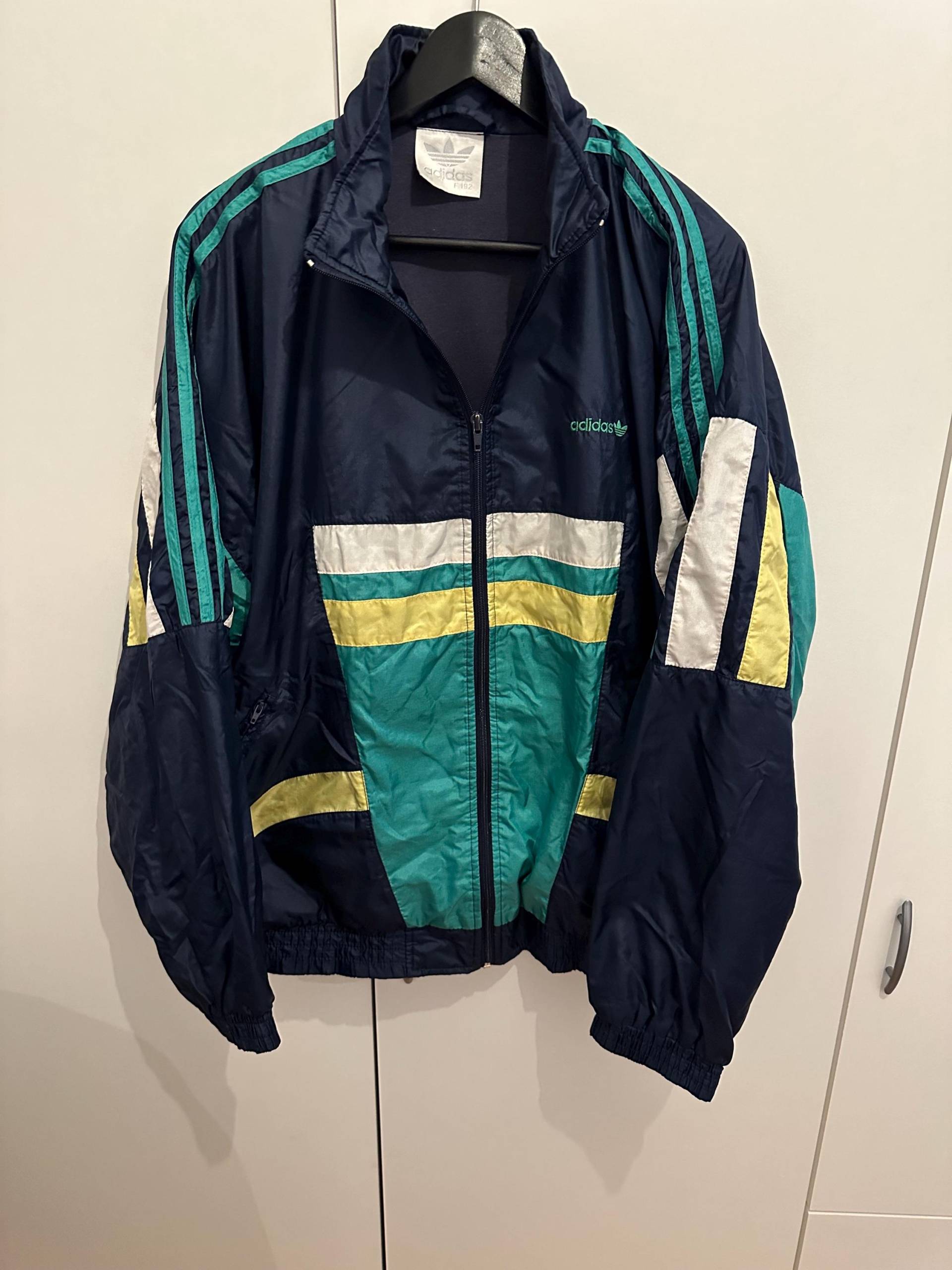 Adidas Windbreaker Jacke Size L Retro Vintage Track Jacket von Adamd23456