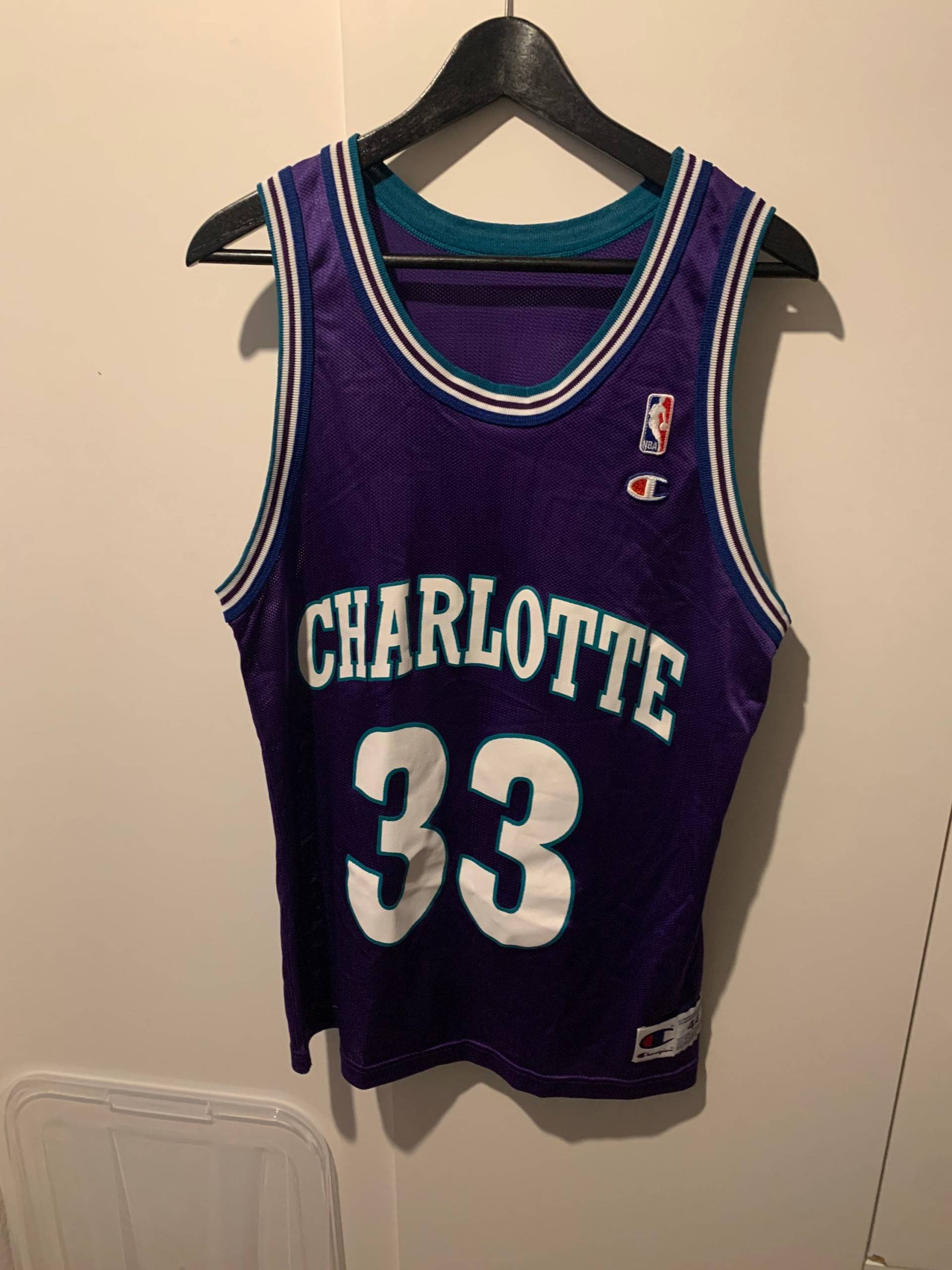 Champion Jersey Charlotte Hornets Size L 44 Nba Vintage Mourning 33 von Adamd23456