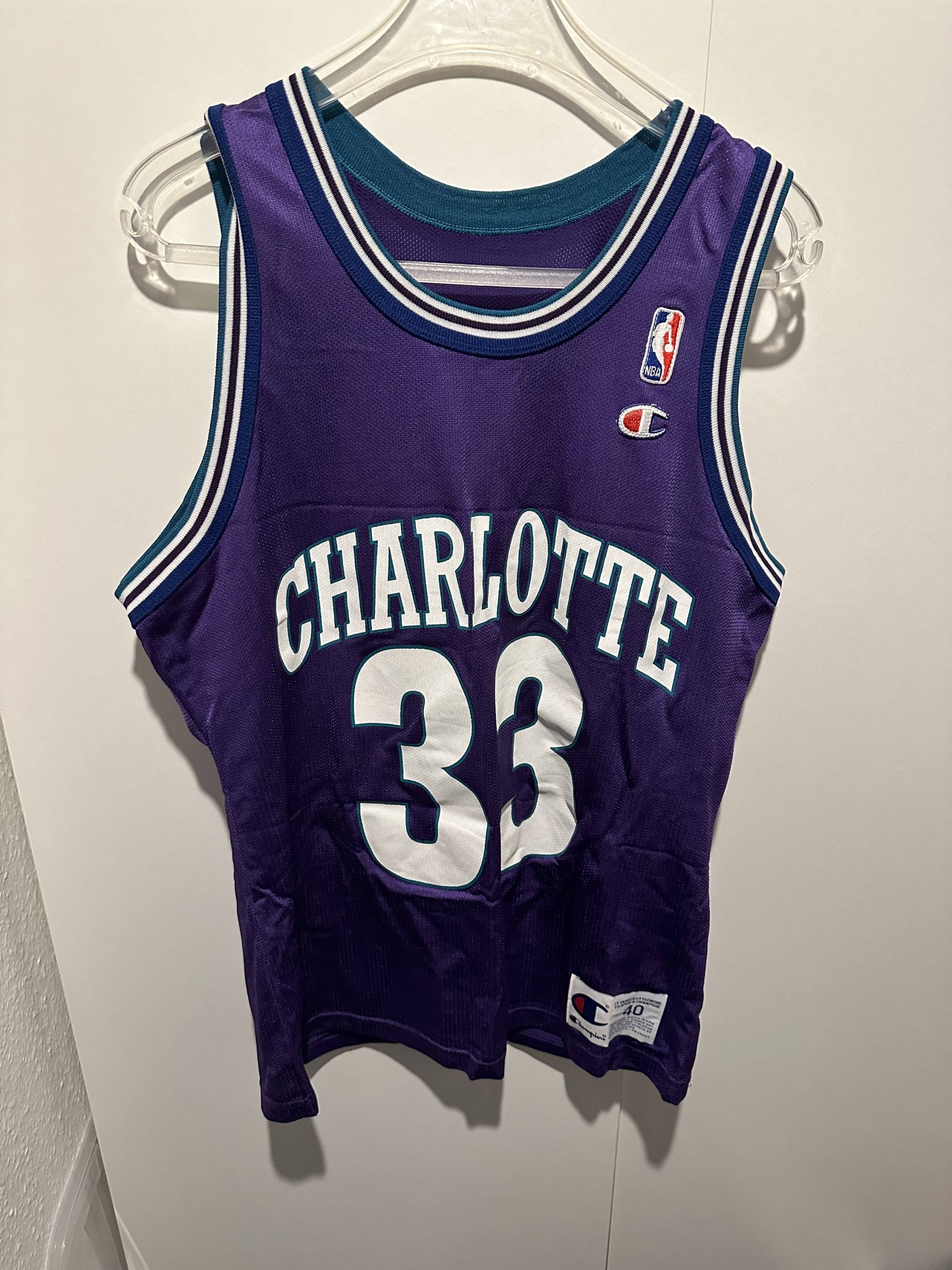 Champion Jersey Charlotte Hornets Size S-M 40 Nba Vintage Mourning 33 von Adamd23456