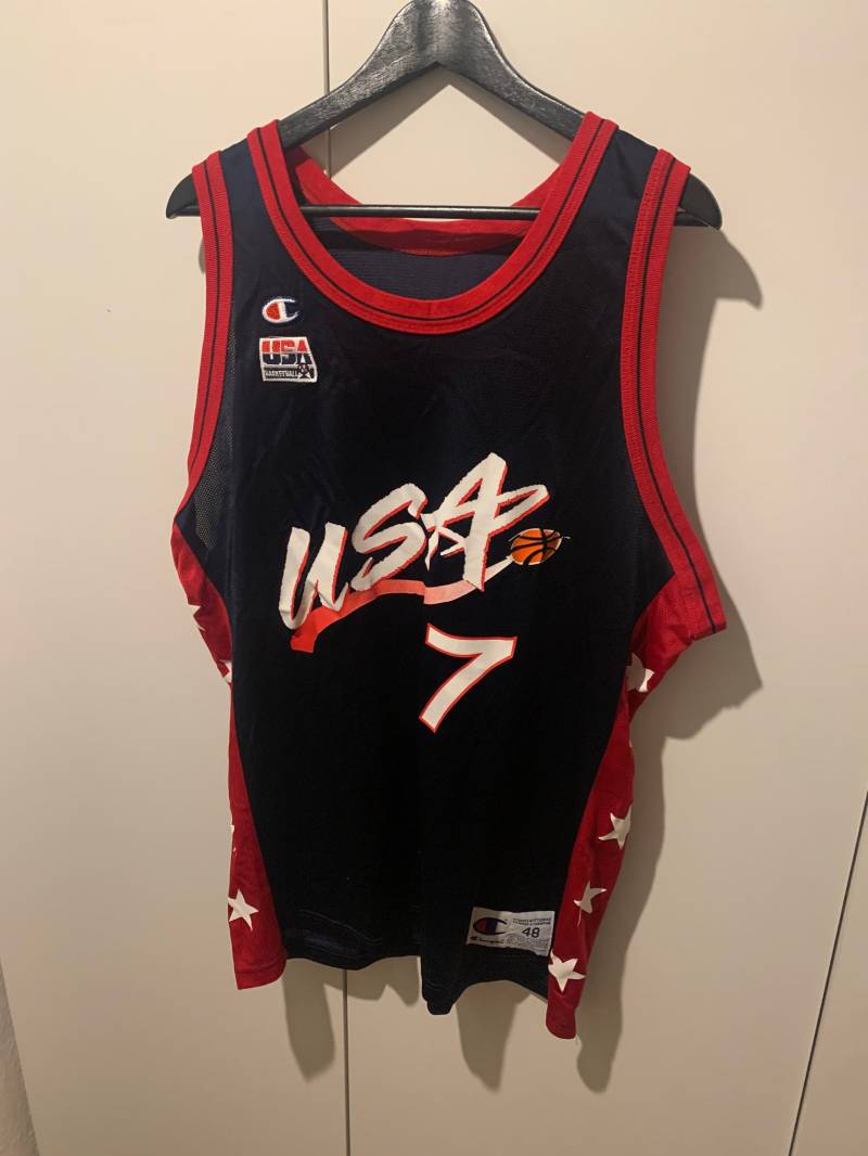 Champion Jersey Dream Team Size L 48 David Robinson 7 Atlanta 1996 Usa Olympia von Adamd23456