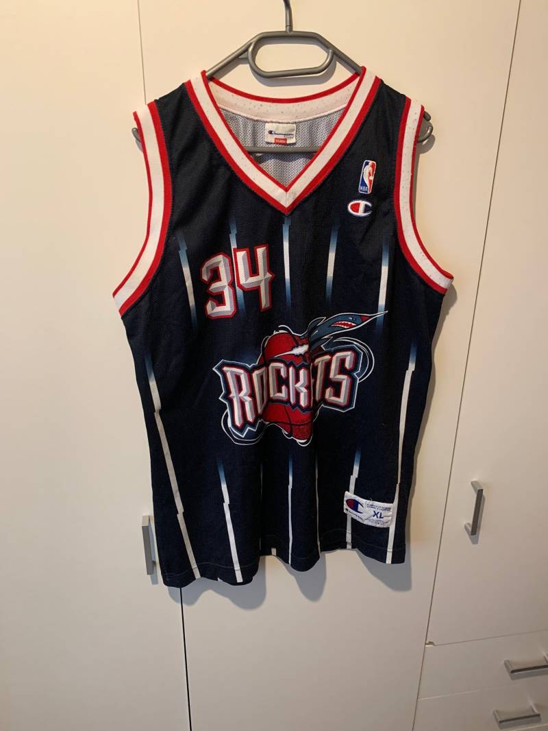 Champion Jersey Housten Rockets Size Xl Nba Olajuwon 34 Vintage von Adamd23456