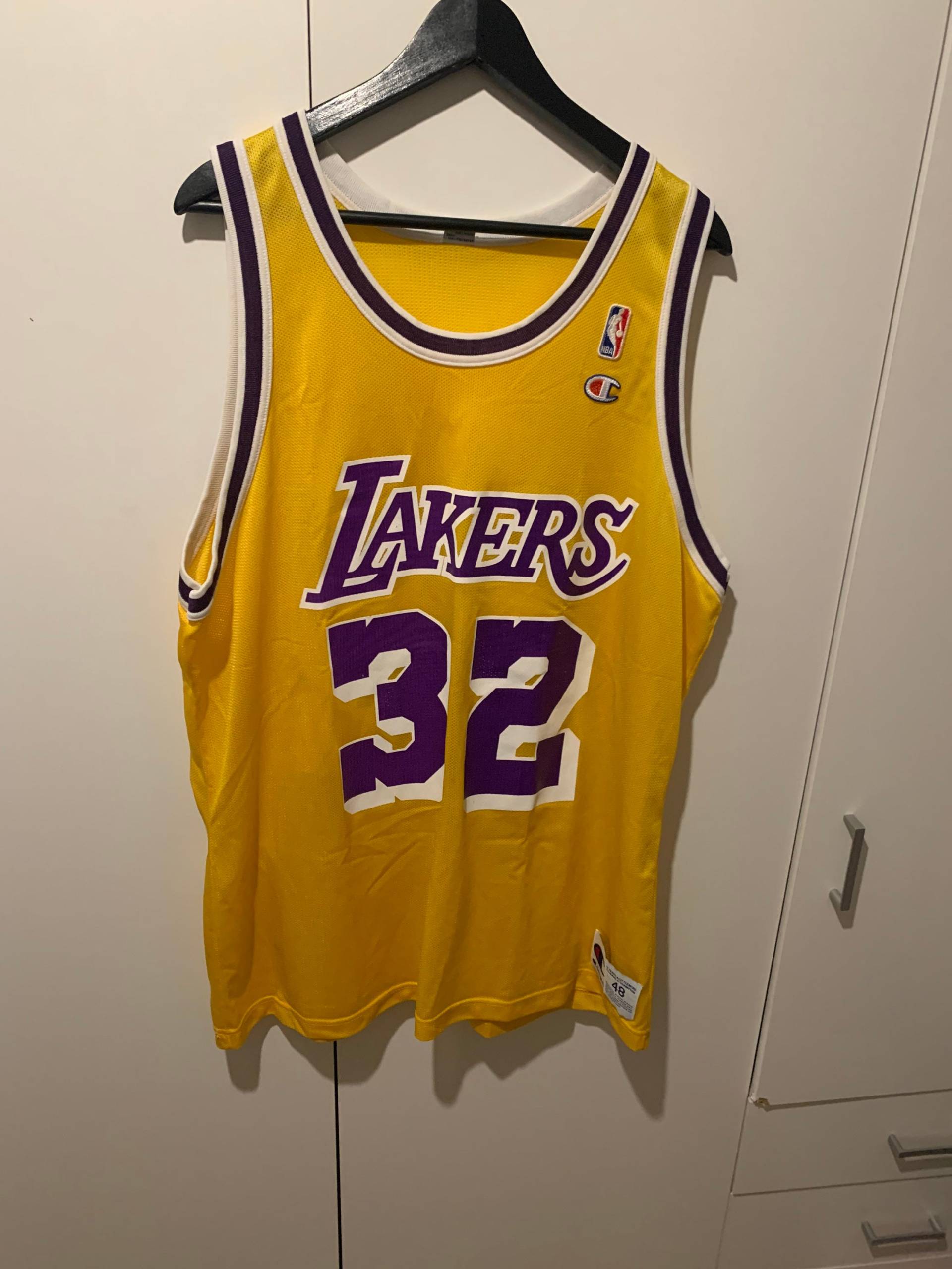 Champion Jersey Los Angeles Lakers Size Xl 48 Nba Magic Johnson 32 Vintage von Adamd23456
