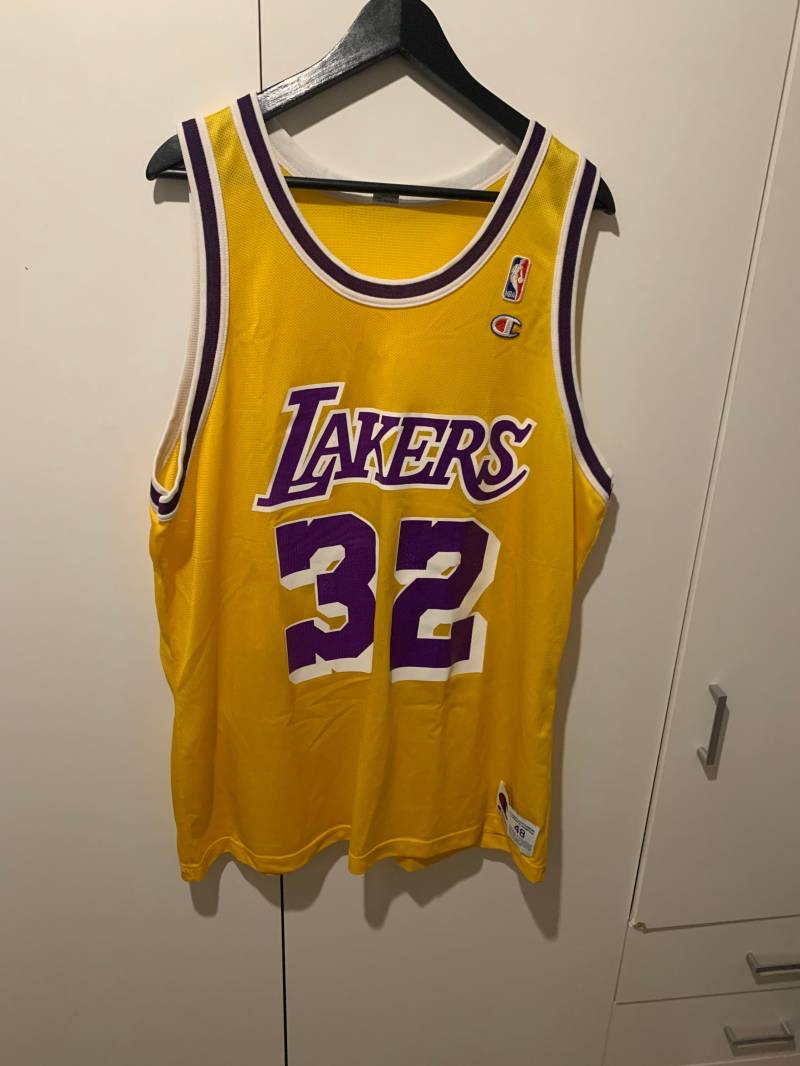 Champion Jersey Los Angeles Lakers Size Xl 48 Nba Magic Johnson 32 Vintage von Adamd23456
