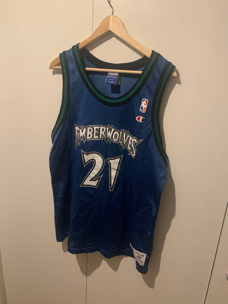 Champion Jersey Minnesota Timberwolves Size M 44 Nba Kevin Garnett 21 Vintage von Adamd23456
