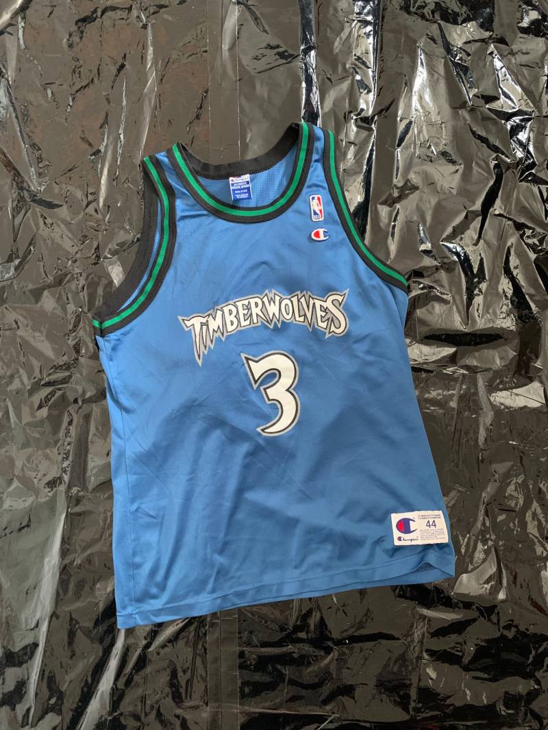 Champion Jersey Minnesota Timberwolves Size M-L Size 44 Nba Marbury 3 Vintage von Adamd23456