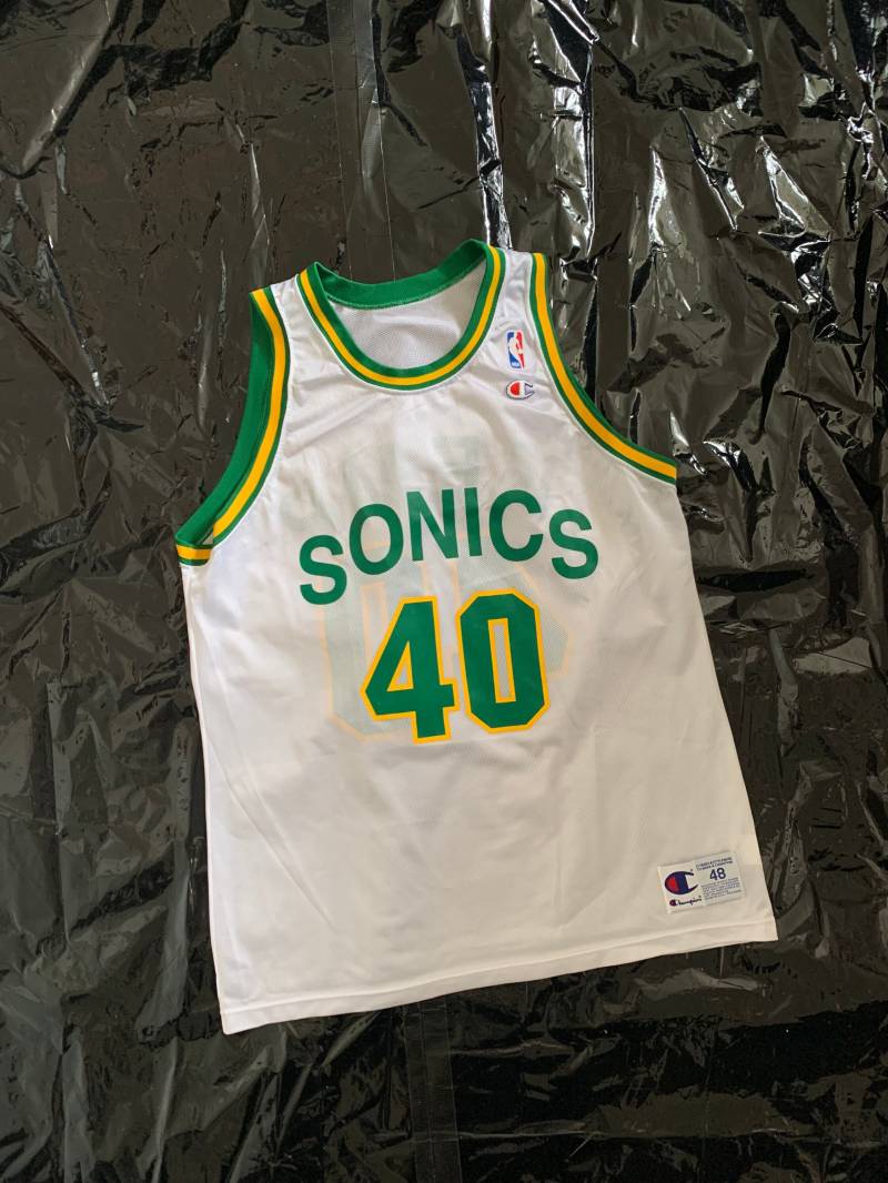 Champion Jersey Seattle Supersonics Size L Size 48 Nba Shawn Kemp 40 von Adamd23456