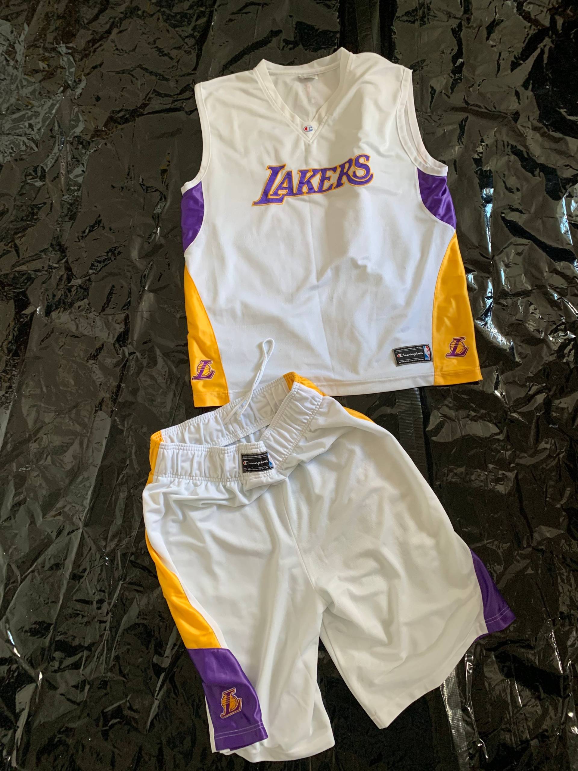 Champion Jersey Shorts Set Los Angeles Lakers Size L Trikot Hose Trunk von Adamd23456