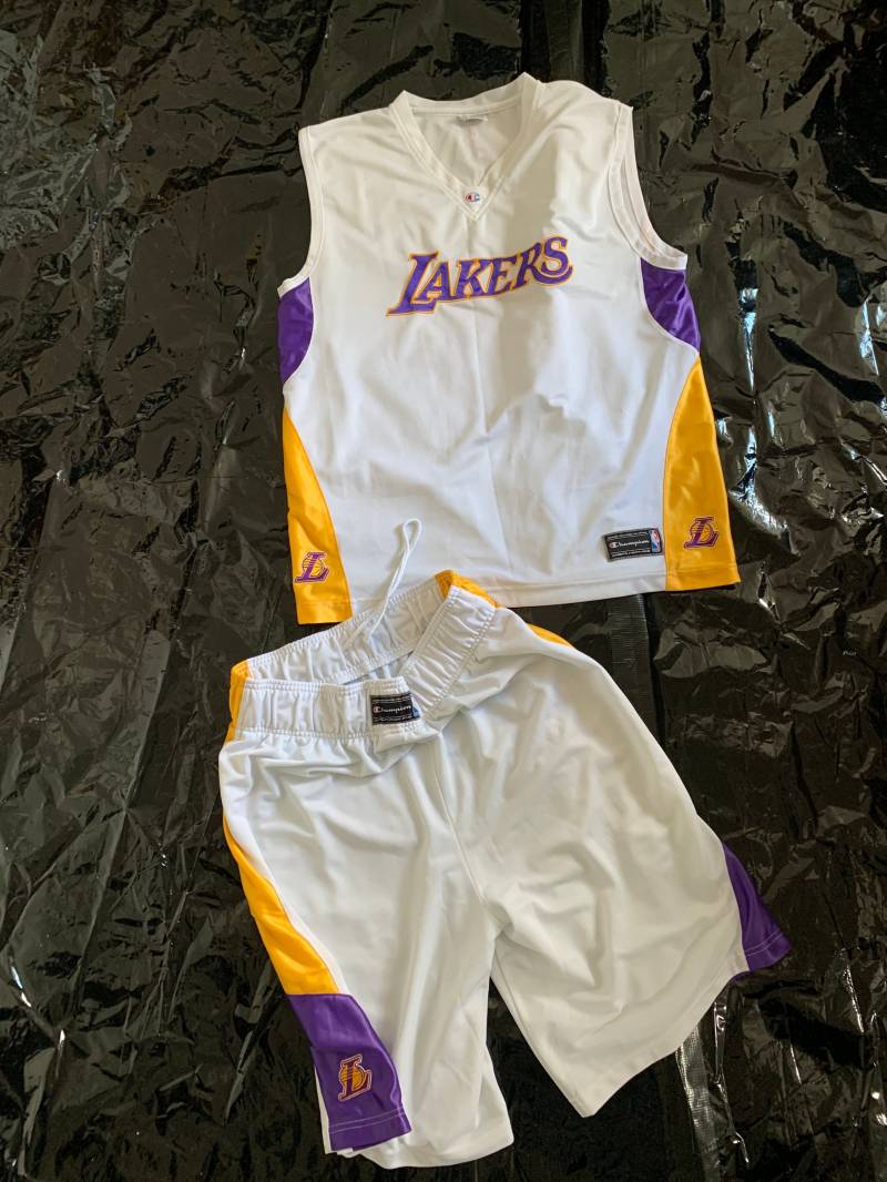 Champion Jersey Shorts Set Los Angeles Lakers Size L Trikot Hose Trunk von Adamd23456