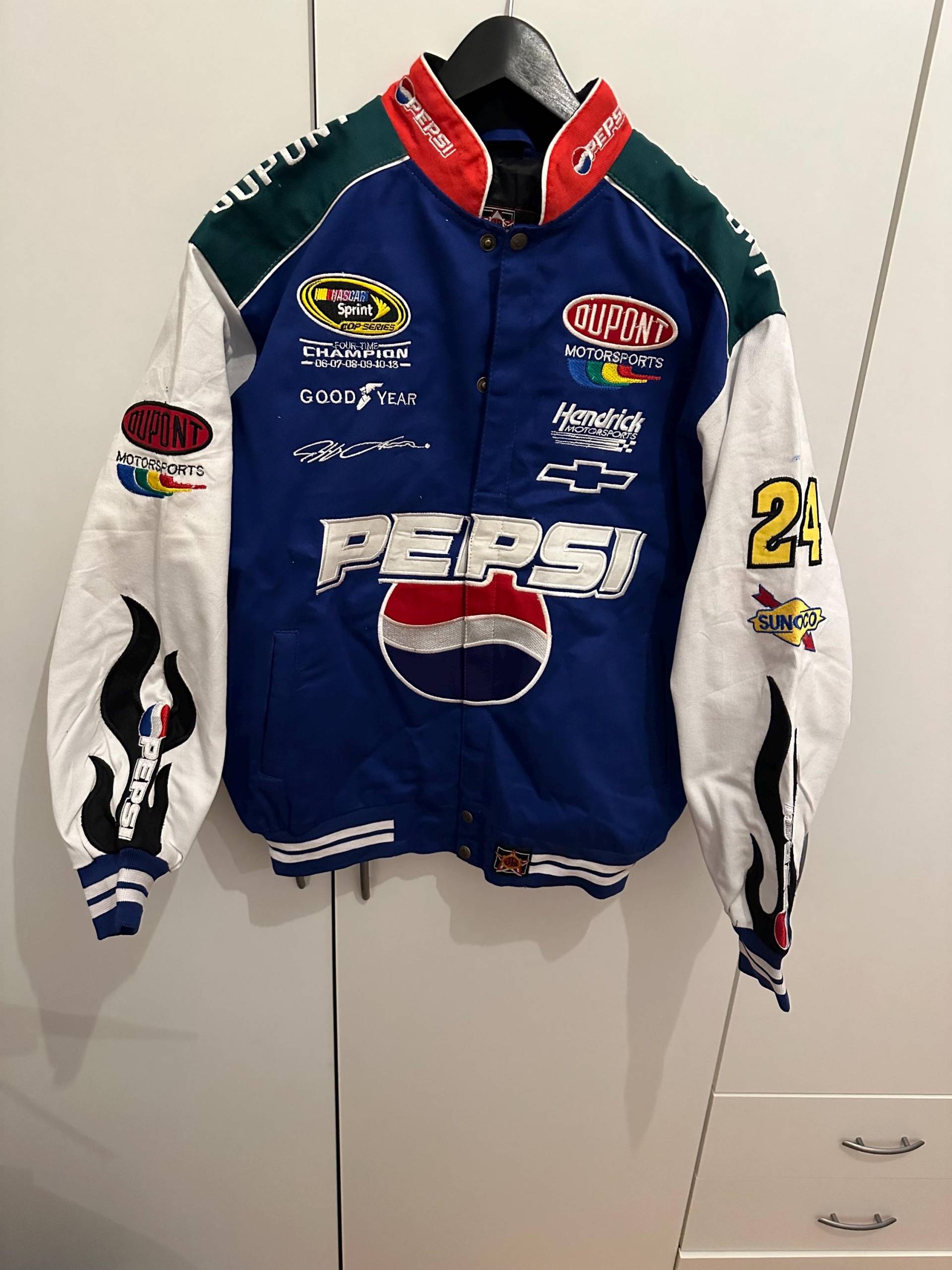 Nescar Jacke Jh Design Jeff Hamilton Pepsi Size L Retro Vintage Racing Jacket von Adamd23456