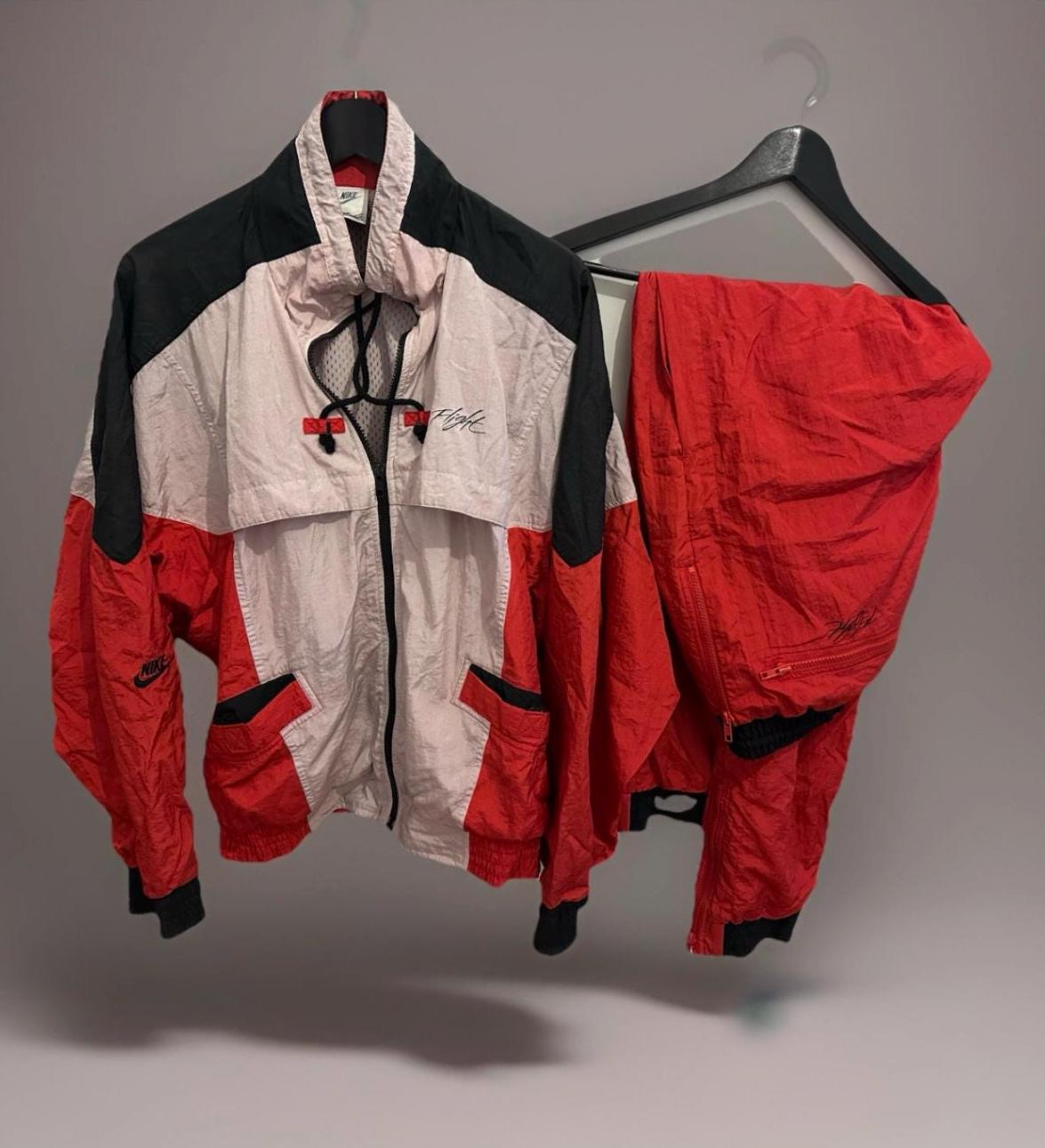 Nike Air Flight Trainingsanzug Size L Vintage Tracksuit M.j. 90S Jordan von Adamd23456