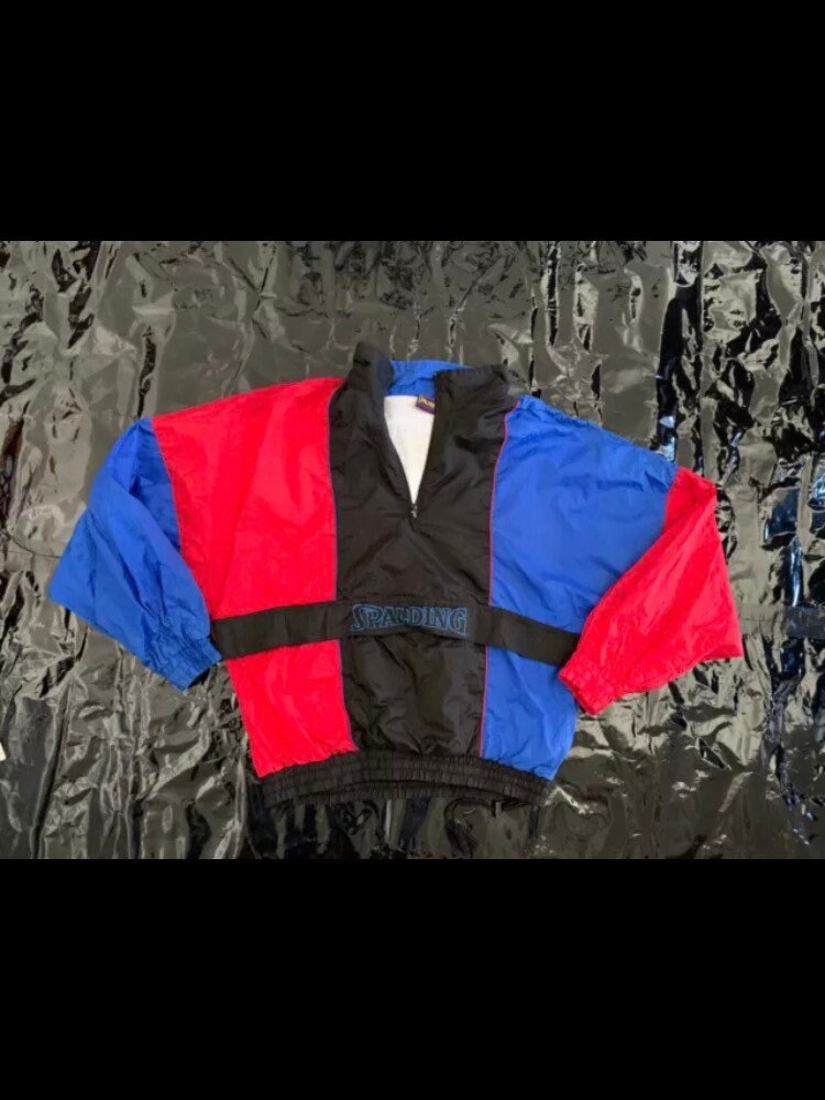 Spalding Jacke Windbreaker Size L Retro Vintage Jacket von Adamd23456