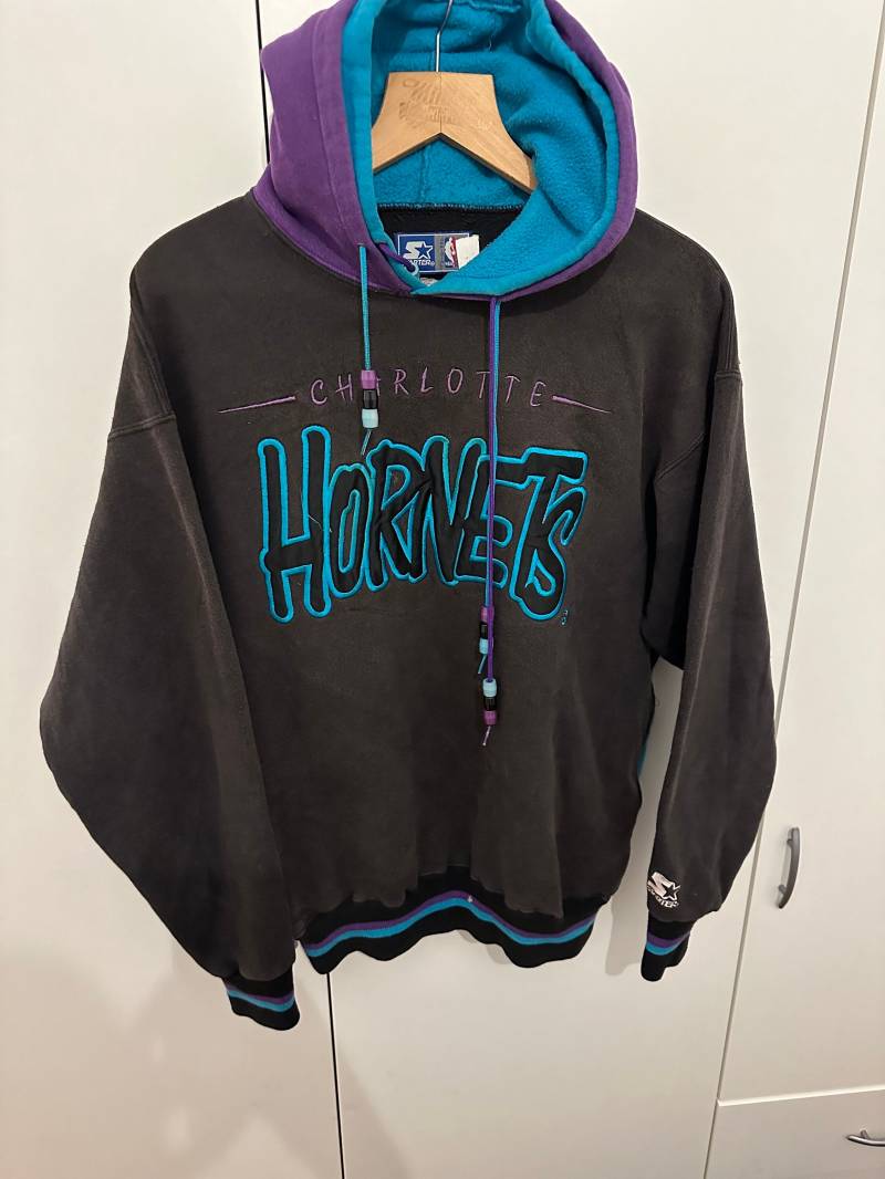 starter Hoodie Charlotte Hornets Size M Nba Retro Pullover von Adamd23456