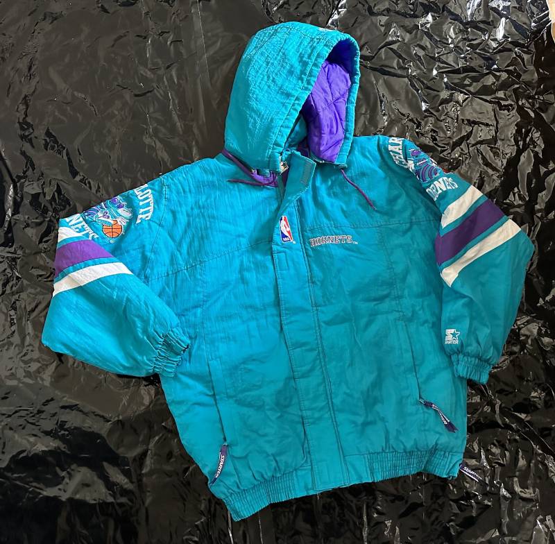 starter Jacke Charlotte Hornets Size Xl Nba Retro Vintage Jacket von Adamd23456
