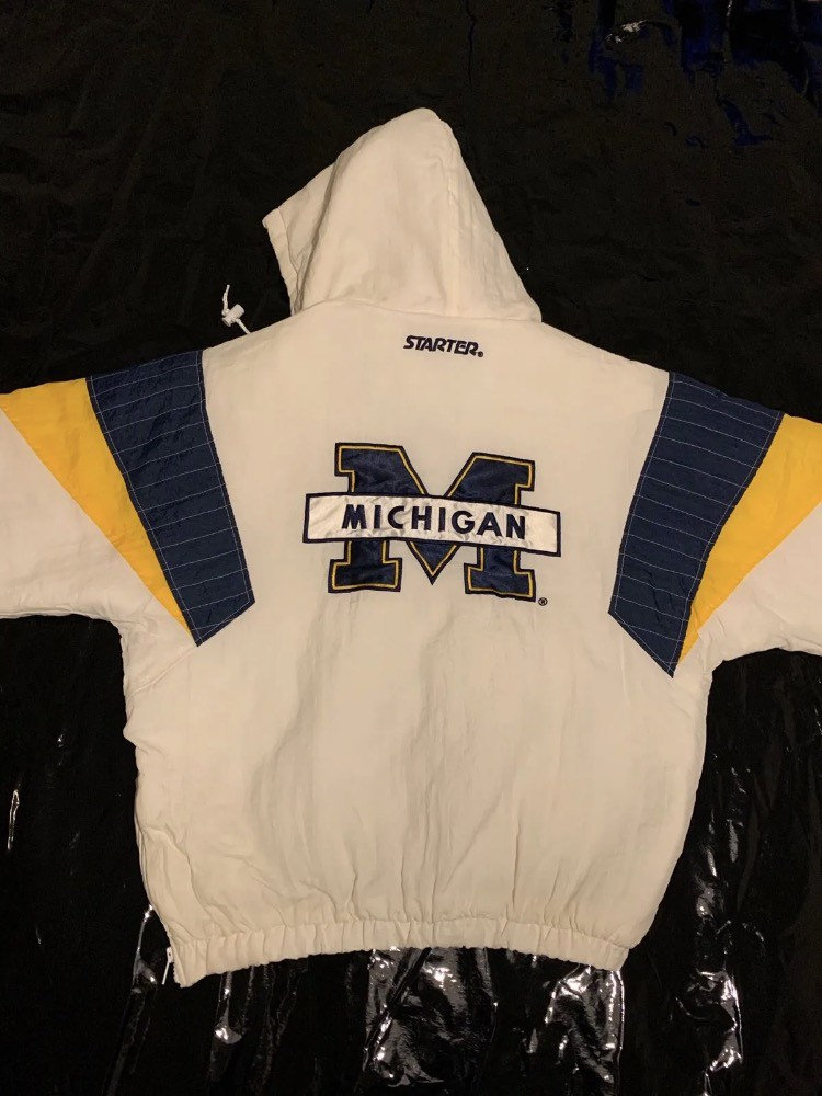 starter Jacke Michigan Wolverines Size L Nfl Retro Jacket von Adamd23456