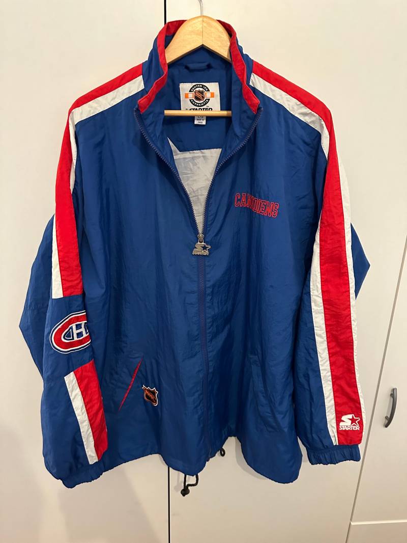 starter Jacke Windbreaker Size L-xl Nfl Canadians Jacket von Adamd23456