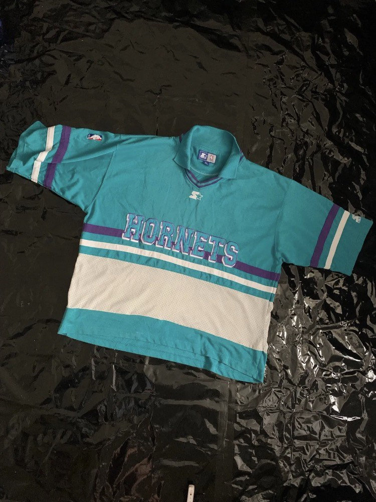 starter Jersey Shirt Sweatshirt Charlotte Hornets Size Xl Nba Vintage von Adamd23456