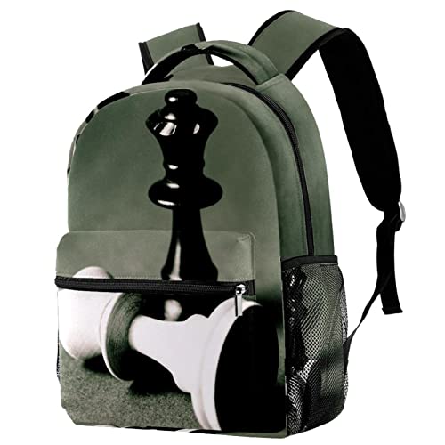 Adamion Mädchen Schulranzen Rucksack Schachstück Schulrucksack Grundschule Schultasche Outdoor Backpack 29.4x20x40cm von Adamion