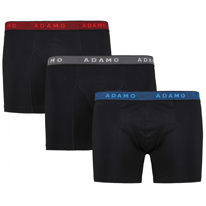 ADAMO 3er-Pack Pants mit Dehnbund und Logo-Schriftzug von Adamo