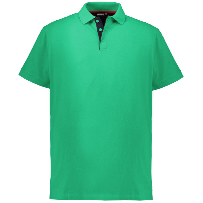 ADAMO Piqué-Poloshirt mit kontrastfarbener Knopfleiste von Adamo