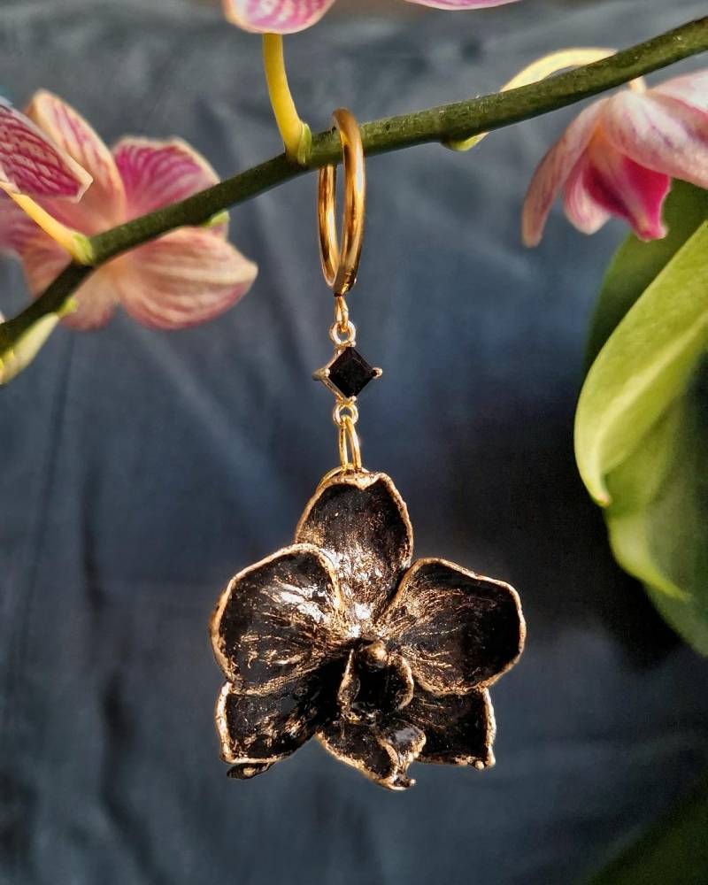 Echte Orchideen-Ohrringe Mit Handgemachter Schmuckbox Echte Orchideen-Ohrringe Mit Handgemachter Schmuckbox von AdamsLilith