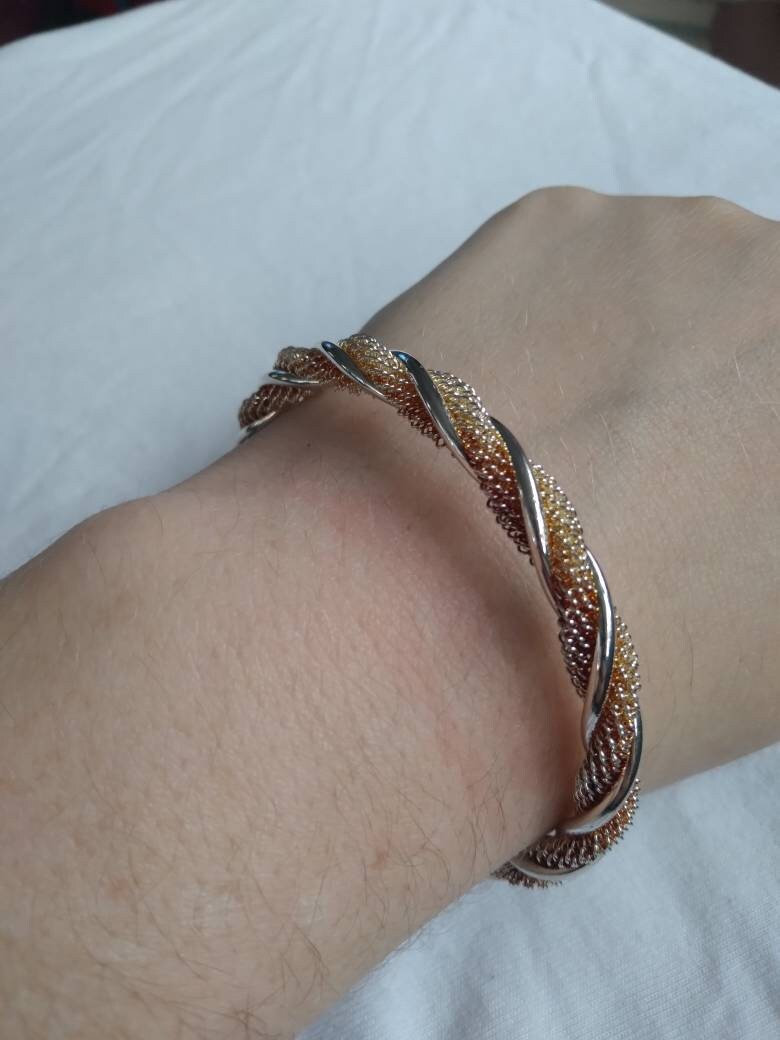 Wunderschönes Einzigartiges Sterling Silber Armreif von AdamsVintageFinds