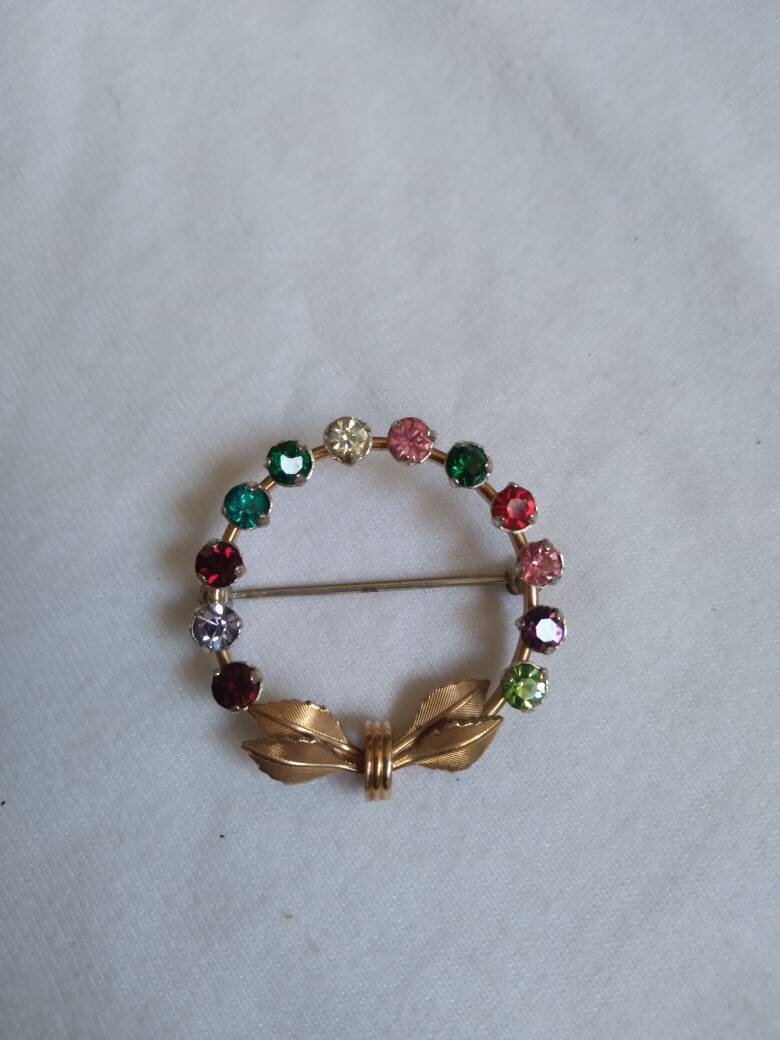 steine Der Einzelnen Monate Kranzbrosche, Anstecknadel von AdamsVintageFinds