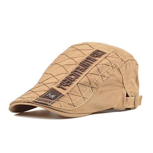 Adantico Herren Baumwolle Schirmmützen Beret Cap (Khaki) von Adantico