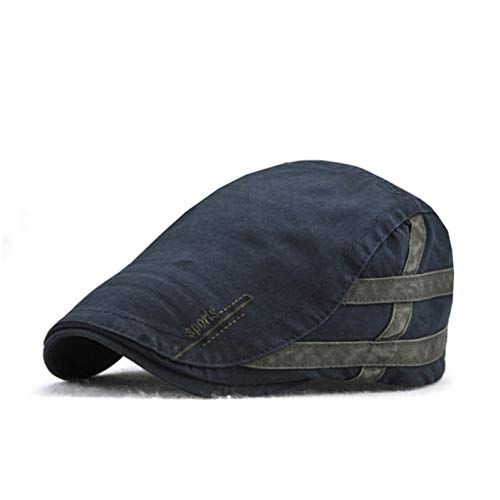 Adantico Herren Baumwolle Schirmmützen Flat Cap (Blau) von Adantico