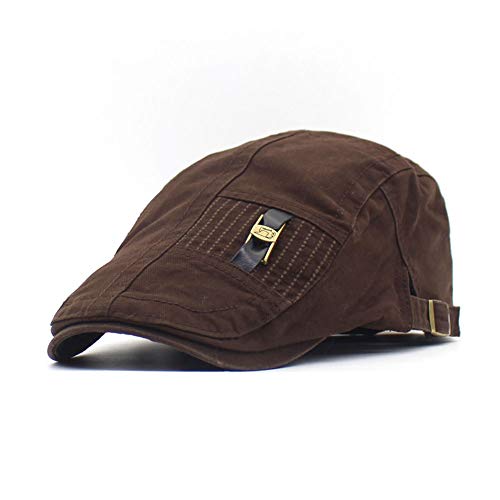 Adantico Herren Baumwolle Schirmmützen Flat Cap (Braun) von Adantico