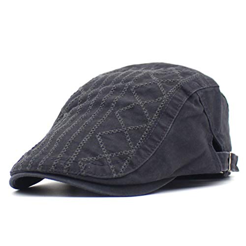 Adantico Herren Baumwolle Schirmmützen Flat Cap (Grau) von Adantico