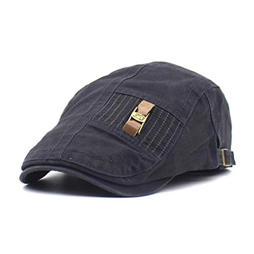 Adantico Herren Baumwolle Schirmmützen Flat Cap (Grau) von Adantico