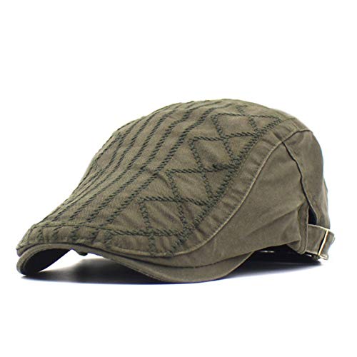 Adantico Herren Baumwolle Schirmmützen Flat Cap (Grün) von Adantico