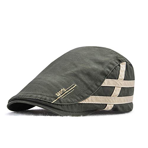 Adantico Herren Baumwolle Schirmmützen Flat Cap (Grün) von Adantico