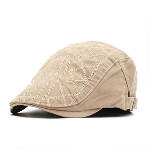 Adantico Herren Baumwolle Schirmmützen Flat Cap (Khaki) von Adantico