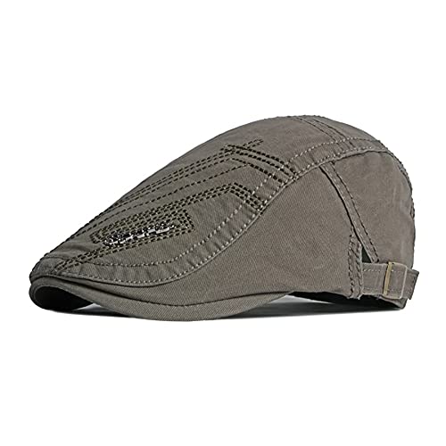 Adantico Herren Baumwollmischung Schirmmützen Flat Cap (Grün) von Adantico