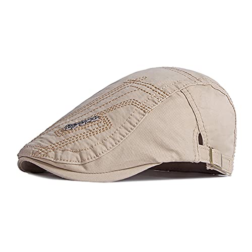 Adantico Herren Baumwollmischung Schirmmützen Flat Cap (Khaki) von Adantico