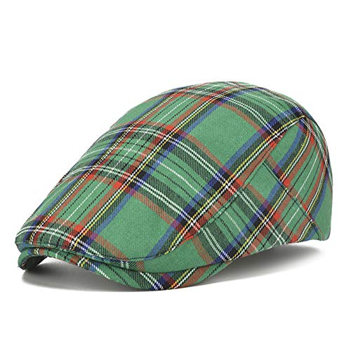 Adantico Herren Damen Schirmmützen Plaid Muster (Grün) von Adantico