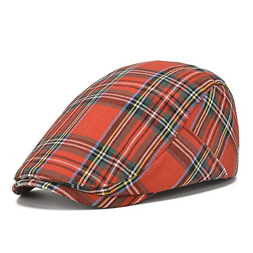 Adantico Herren Damen Schirmmützen Plaid Muster (Rot) von Adantico