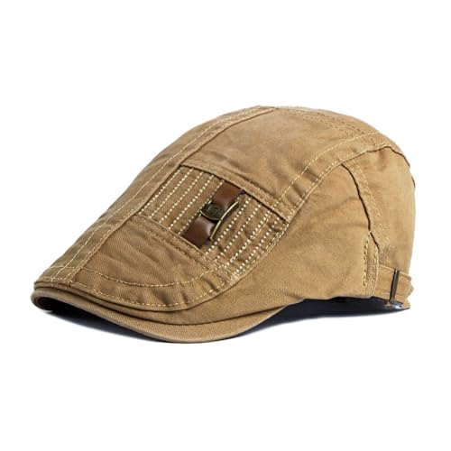 Adantico Herren Schirmmützen Beret Flatcap (Dunkel Khaki) von Adantico