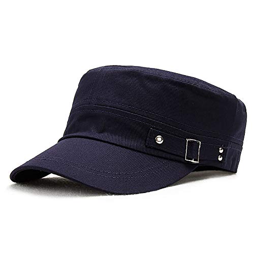 Adantico Unisex Militär Armee Kappe Einstellbar Baseballmütze Flat Cap (Blau) von Adantico