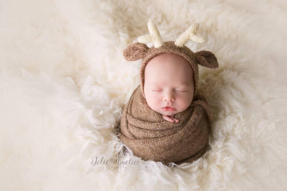 Reindeer Mütze, Wrap, Alpaka Und Requisiten von Adaphotoprops